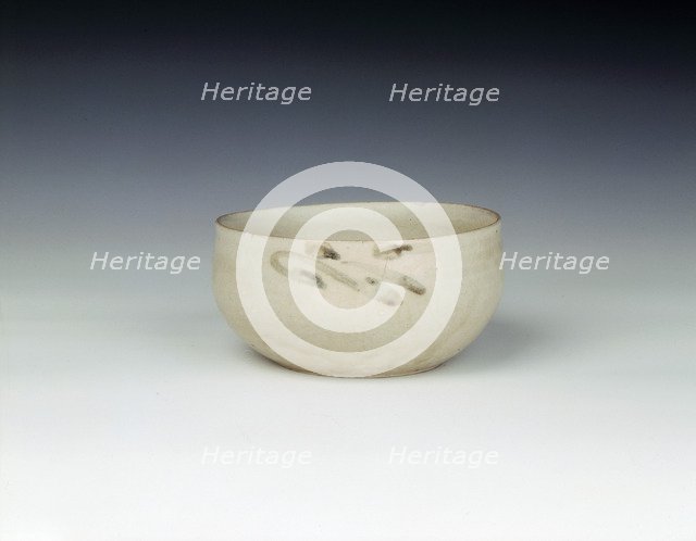 Bowl with cursive underglaze iron brown decoration, Chu Dau kiln, Vietnam, 14th century. Artist: Unknown