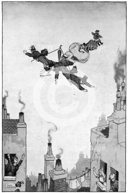 'Humours of flying', (c1920). Artist: W Heath Robinson