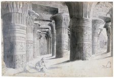 'Portico of Esuch, Egypt', 1822. Artist: Wilkinson