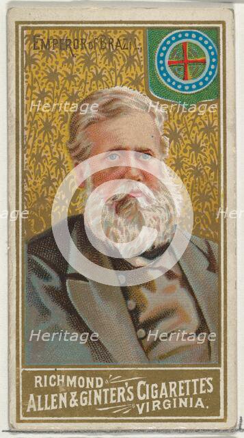 Emperor of Brazil, from World's Sovereigns series (N34) for Allen & Ginter Cigarettes, 1889., 1889. Creator: Allen & Ginter.