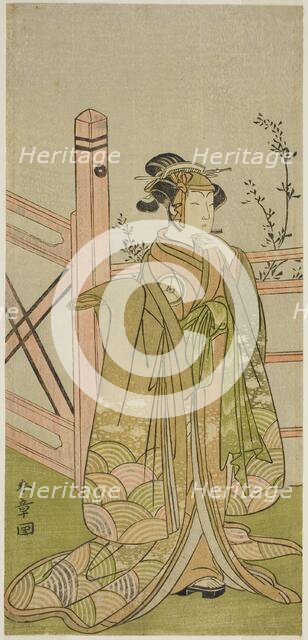 The Actor Iwai Hanshiro IV in an Unidentified Role, Japan, c. 1772. Creator: Shunsho.