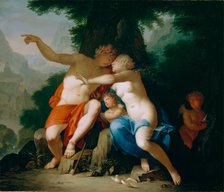 Venus and Adonis, c1718. Creator: Mattheus Terwesten.