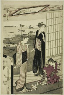 Suma, from the series "A Fashionable Parody of the Tale of Genji", c1789/94. Creator: Hosoda Eishi.