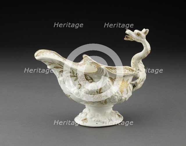 Sauceboat, c1750. Artist: Unknown.