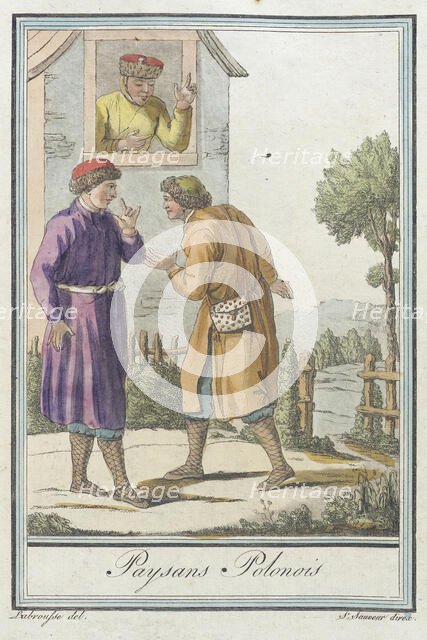 Costumes de Différents Pays, 'Paysans Polonois', c1797. Creators: Jacques Grasset de Saint-Sauveur, LF Labrousse.
