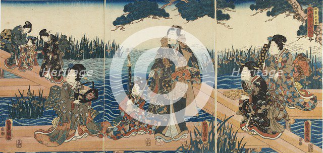 Woodblock print - 'Four Seasons: Spring', 1851-1852. Artist: Utagawa Kunisada.