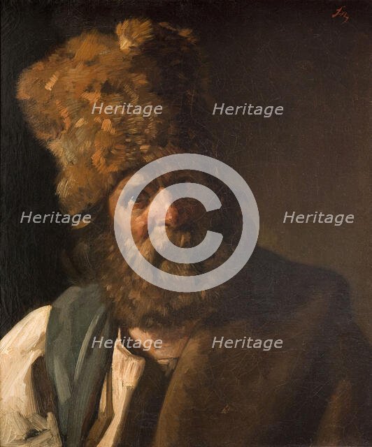 Portrait de Charles Jacques à son retour du service militaire, c.1837. Creator: Philippe Auguste Jeanron.