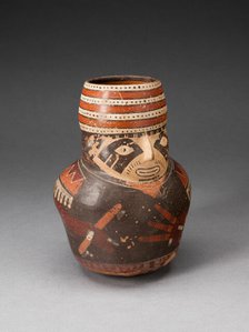 Jar in the Form of a Warrior Holding a Club and Other Weapons, 180 B.C./A.D. 500. Creator: Unknown.