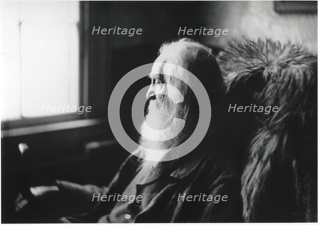 Walt Whitman in Camden, N.J., c. 1891. Creator: Thomas Eakins.