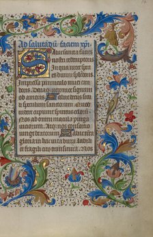 Decorated Initial S; Book of Hours, about 1450-1455. Creator: Unknown.