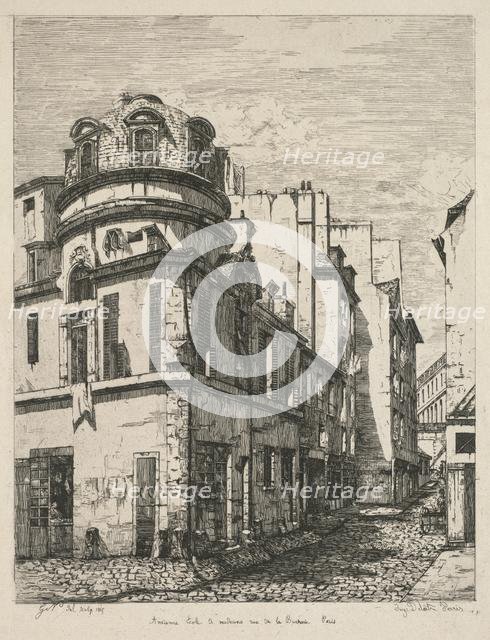 Eaux-Fortes sur le Vieux Paris: Ancienne école de médecine rue de la Bûcherie..., 1865. Creator: Gabrielle-Marie Niel (French, 1840-1894); Published by Cadart, Printed by Auguste Delatre.
