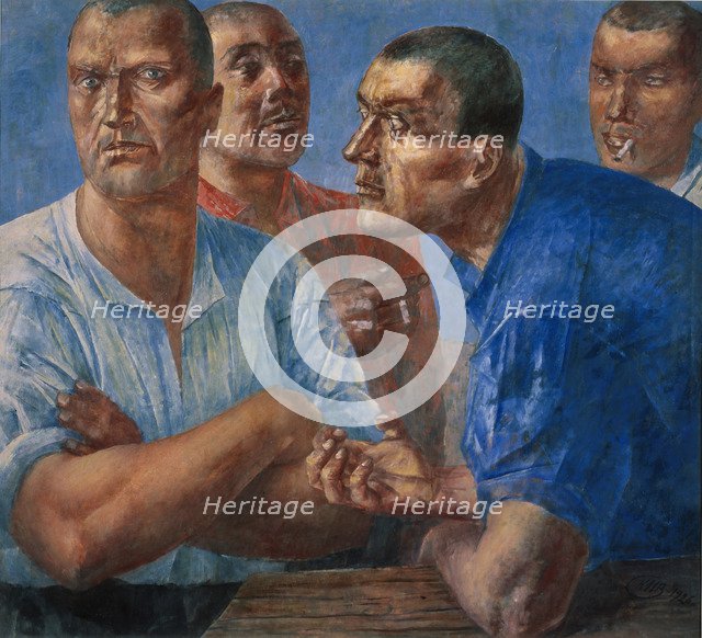 The Workers. Artist: Petrov-Vodkin, Kuzma Sergeyevich (1878-1939)