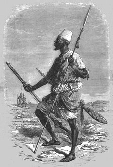 ''Talibe equipped for fighting; Journey from the Senegal to the Niger', 1875. Creator: Unknown.