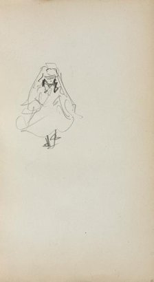 Italian Sketchbook: Standing Girl (page 257), 1898-1899. Creator: Maurice Prendergast (American, 1858-1924).