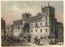 Palace of Condes de Monterrey in Salamanca, with scenes of life and traditional costumes of the t…