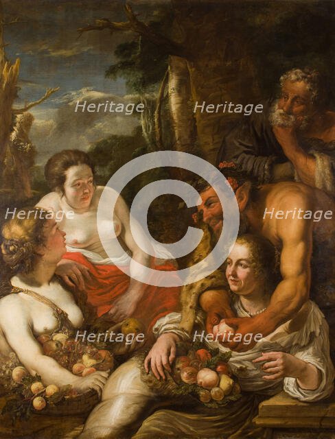 Mythological Scene-Filling the Horn of Plenty?, 1659. Creator: Juriaen Jacobsz.