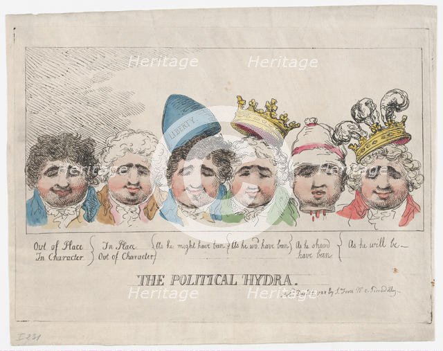 The Political Hydra, December 26, 1788., December 26, 1788. Creator: Thomas Rowlandson.