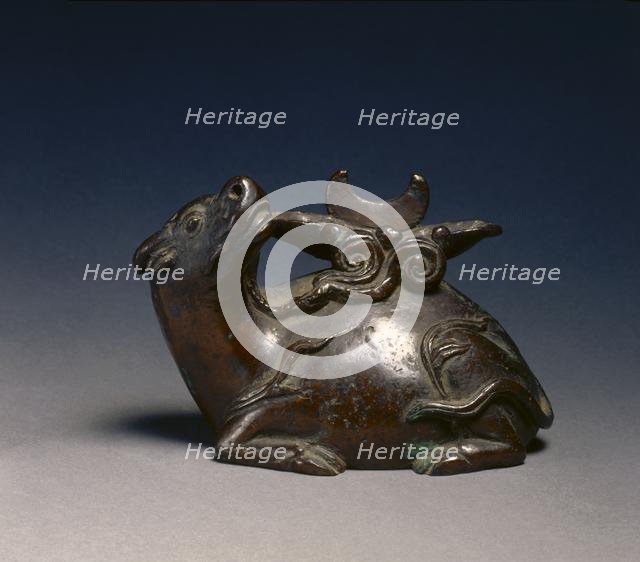 Mirror Stand in the Shape of an Ox, mid 17th Century - early 20th Century. Creator: Unknown.