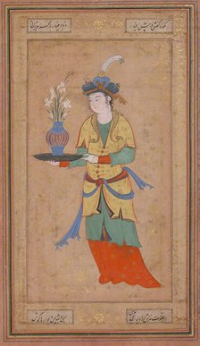 Woman with Vase of Lilies, second half 16th century. Creator: Unknown.