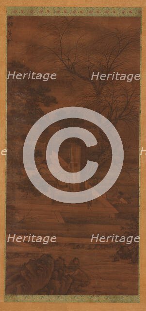 A Poet dreaming in his riverside pavilion, Ming or Qing dynasty, 17th century. Creator: Unknown.