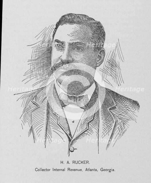 H. A. Rucker; Collector Internal Revenue, Atlanta, Georgia, 1902. Creator: J. H. Cunningham.