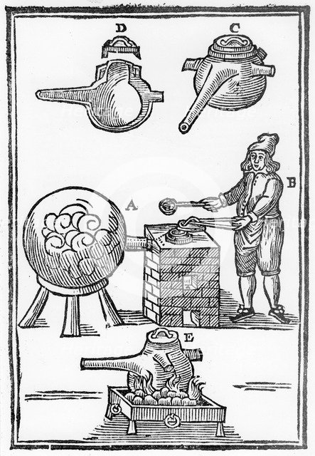 Distillation Of Oil Of Vitriol Sulphuric Acid Or H2s04 1651 Artist Unknown 1158623 Heritage Images H2s + h2so4 = s + h2o ili h2s + h2so4 = s + so2 + h2o. heritage images