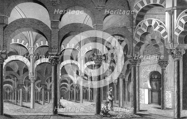 The Mezquita, Córdoba, Spain, 1849.Artist: A Bisson