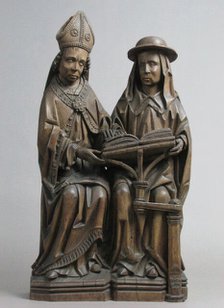 St. Augustine (or St. Ambrose) and St. Jerome, German, early 16th century. Creator: Unknown.