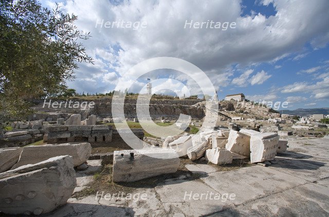 The Sacred Court at Eleusis, Greece. Artist: Samuel Magal