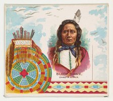 Black Hawk, Dakota Sioux, from the American Indian Chiefs series (N36) for Allen & Ginter ..., 1888. Creator: Allen & Ginter.