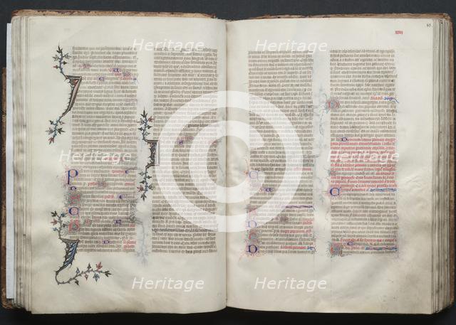 The Gotha Missal: Fol. 42v, Text, c. 1375. Creator: Master of the Boqueteaux (French); Workshop, and.