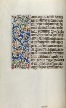 Book of Hours (Use of Rouen): fol. 20v, c. 1470. Creator: Master of the Geneva Latini (French, active Rouen, 1460-80).