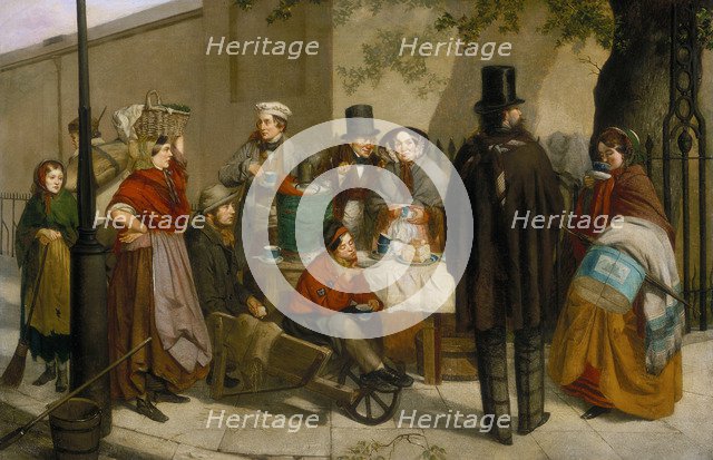 'A Coffee Stall' 1881. Artist: Charles Hunt