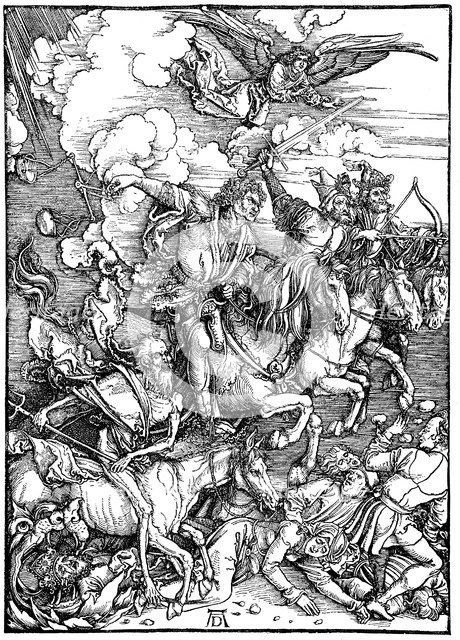The Four Horsemen of the Apocalypse, 1498. Artist: Albrecht Dürer