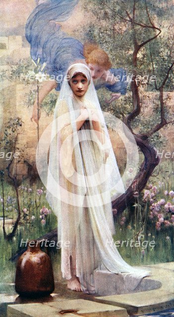 'The Annunciation', 1926.Artist: Arthur Hacker