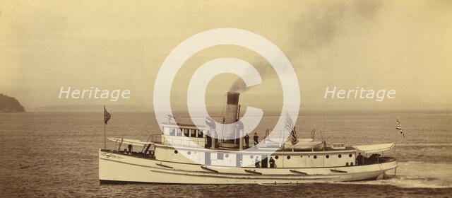 Port side view of small American ship, 1894 or 1895. Creator: Alfred Lee Broadbent.