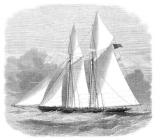 The new schooner yacht Livonia, 1871. Creator: Unknown.