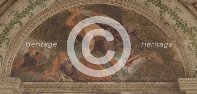 David slaying Goliath (Loggia di Davide). Artist: Romano, Giulio (1499-1546)