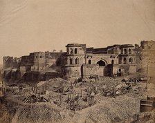 Lucknow, India: the Lucknow Residency in ruins: the Muchee Bawun and the Lucknow citadel, c1858. Creator: Felice Beato.