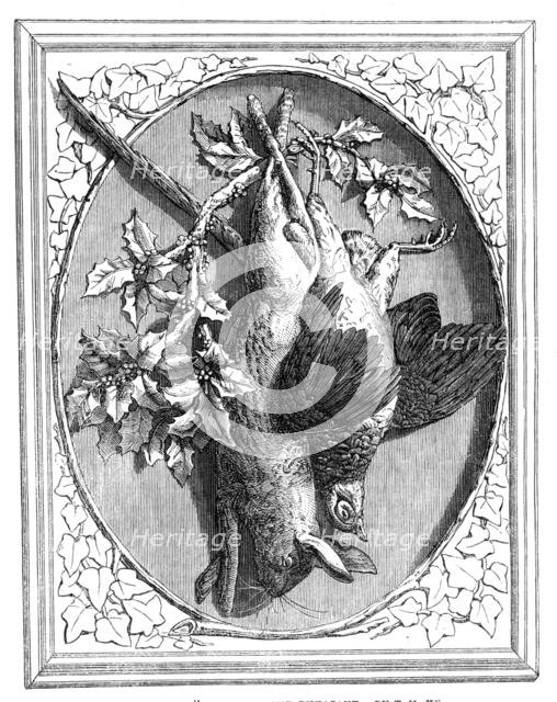 The International Exhibition: carving in wood, "The Hare and Pheasant", by T. H. Kendall, 1862. Creator: Unknown.