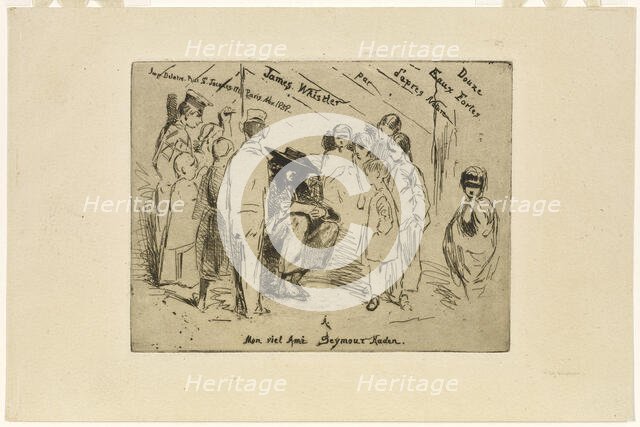 The Title Page for 'Douze Eaux Fortes d'après Nature' (Twelve Etchings after Nature), the "French Se Creator: James Abbott McNeill Whistler.