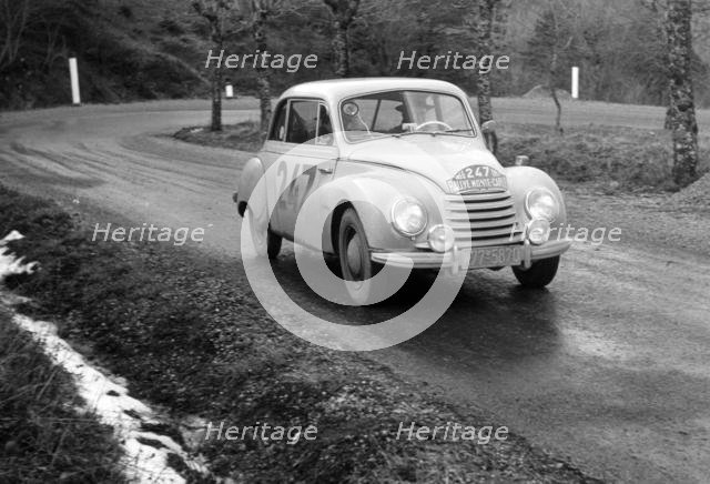 1956 DKW Sonderklasse on Monte Carlo Rally. Creator: Unknown.