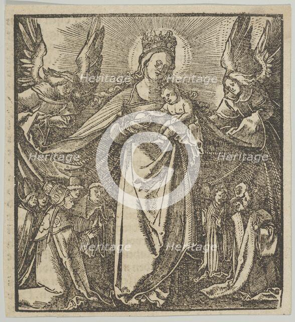 The Madonna of Mercy, from Hymmelwagen auff dem, wer wol lebt..., 1517. Creator: Hans Schäufelein the Elder.