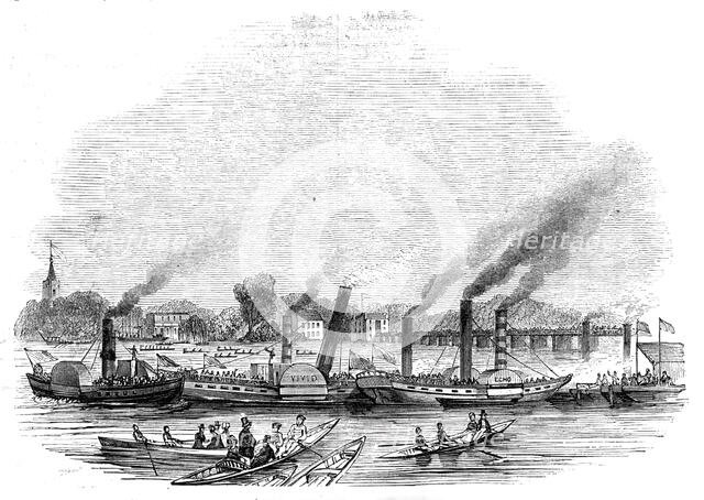 Thames Regatta, Putney Bridge, 1844. Creator: Unknown.