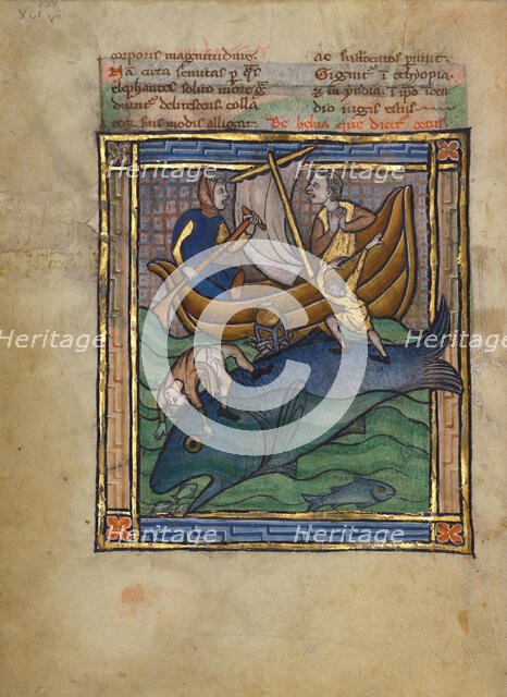 A Whale; Bestiary, about 1270. Creator: Unknown.