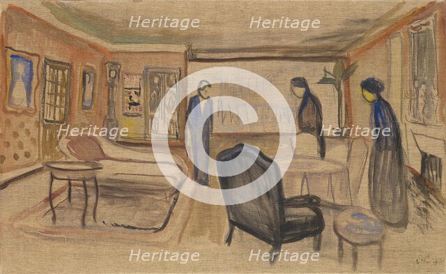 Scene from the play "Ghosts" by Henrik Ibsen , 1906. Creator: Munch, Edvard (1863-1944).