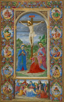 The Crucifixion; Poncher Hours, 1484-1492. Creator: Giuliano Amedei.