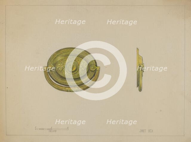 Drawer Pull, c. 1936. Creator: Janet Riza.