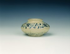 Blue and white water jar, Vietnam, early 15th century. Artist: Unknown