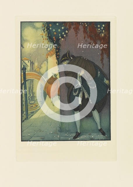 Illustration for "Une aventure d'amour à Venise" by Giacomo Casanova de Seingalt, 1927. Creator: Wegener, Gerda (1886-1940).